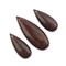 Earth's Jewels Semi-Precious Natural Poppy Jasper Teardrop Pendants, 3pcs